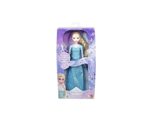 Disney Die Eiskönigin Elsa Singende Puppe singt das Lied "Befreit, befreit" aus dem Animationsfilm "Die Eiskönigin" in 4 Sprachen: Englisch, Französisch, Portugiesisch, Spanisch, JDX48 von Mattel