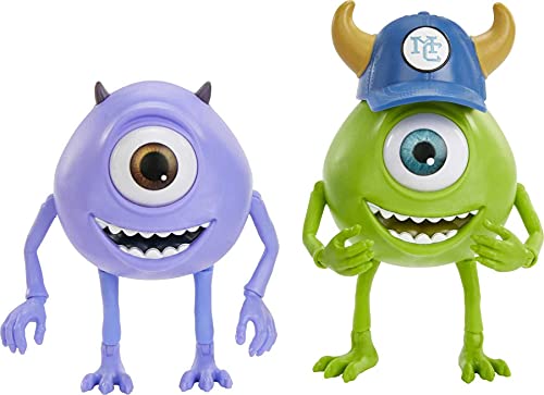 Disney Pixar HBY74 - Monster bei der Arbeit Mike Glotzkowski und Gary Actionfiguren, Spielfiguren aus Disney Plus zum Sammeln, ca. 10 cm groß, Spielzeug ab 3 Jahren von Mattel