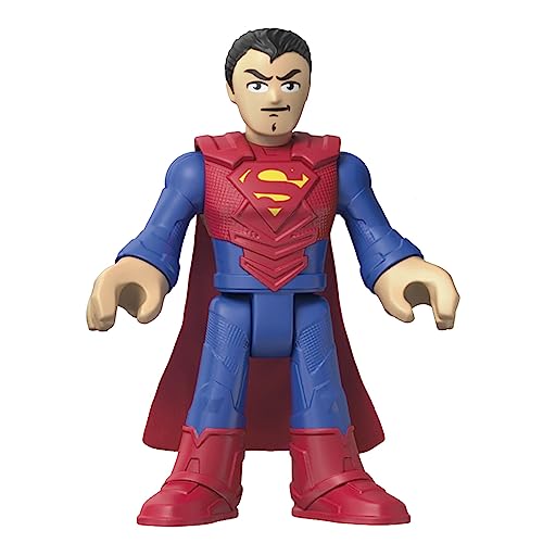 Ersatzteil für Imaginext Deluxe Figure Pack Spielset – GWX46 ~ Ersatz-Superman-Figur ~ in Blau und Rot mit rotem Stoffumhang von Mattel