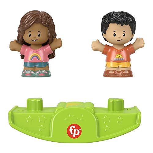 Fisher-Price Little People Spielplatz-Figuren-Set – HHR47 ~ Enthält 2 Little People Figuren und 1 Teeter Totter von Mattel