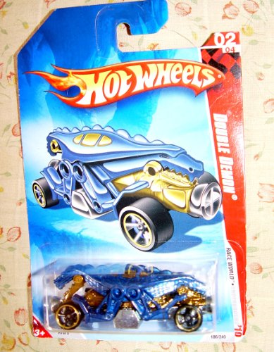 HOT WHEELS DOUBLE DEMON BLUE/GOLD RACE WORLD UNDERGROUND 2010 02/04 188/240 by Mattel von Mattel