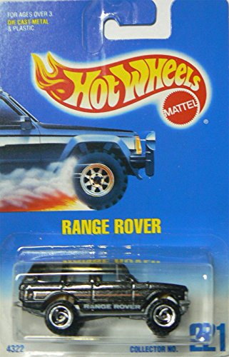 Hot Wheels 1991-221 BLACK Range Rover Blue Card 1:64 Scale by Mattel von Mattel