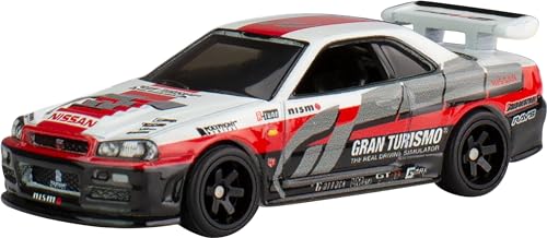 Hot Wheels Modellauto NISSAN SKYLINE GT-R BNR34 - Die Cast Maßstab 1:64 - Länge 7cm - HKC28 - Serie Pop Culture von Mattel