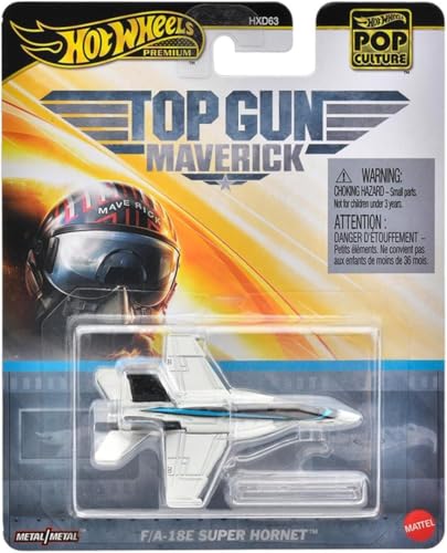 Mattel Hot Wheels Pop Culture - F/A-18E Super Hornet Flugzeug Spielzeug Mini Auto 3 Jahre alt Grau HVJ37 von Mattel