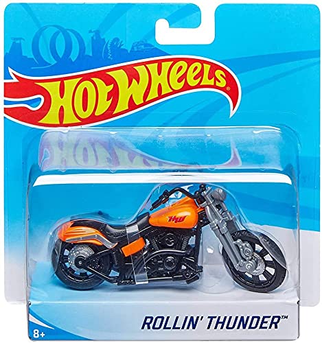 Hot Wheels Street Power Orange Rollin Thunder Motorcycle von Mattel