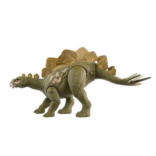 Mattel JURASSIC WORLD Wild Roar Hesperosaurus - Spielzeug mit Angriffbewegung-Bewegung und Brüllgeräusch, kompatibel mit Jurassic World Play-App, für Kinder ab 4 Jahren, HTK69 von Mattel