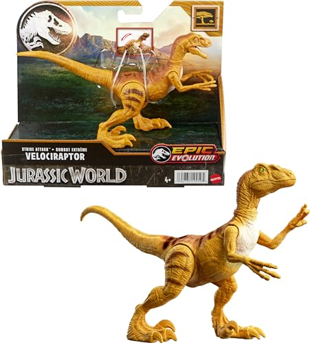 Jurassic World Velociraptor Angriffsspielzeug für Kinder ab 4 Jahren von Mattel