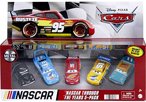 MATEL Disney Pixar Cars 2021 NASCAR Through The Years 5-Pack von Mattel