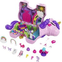 MATTEL GVL88 Polly Pocket Einhorn-Party Spielset, Polly und Lila Puppe und über 25 Überraschungen von Mattel