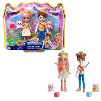 MATTEL GYJ07 Royal Enchantimals Braylee Bear und Bannon Bear Puppen und 2 Tierfiguren von Mattel