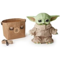 MATTEL HBX33 Disney Star Wars Mandalorian The Child Baby Yoda Funktionsplüsch & Tasche Geschenkset von Mattel