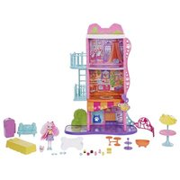 MATTEL HHC18 Enchantimals Stadthaus & Café Spielset mit Puppe & Tierfreund, Zubehör von Mattel