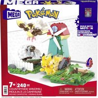 MEGA HKT21 Pokémon Windmühlen-Farm mit Pickachu, Konstruktions-Spielzeug mit Figuren von Mattel