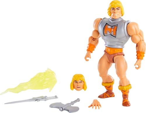 Masters of the Universe GVL76 - Origins Deluxe He-Man Actionfigur, ca. 14 cm groß, Geschenk für 6- bis 10-Jährige und erwachsene Sammler von Mattel