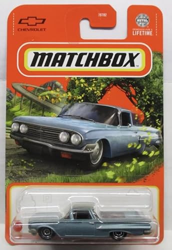 Matchbox 1960 Chevy El Camino Diecast Auto, Maßstab 1:64, Blau, 2/100 von Mattel