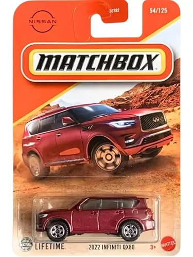 Matchbox 2022 Infiniti QX80 rot 54/125 Maßstab 1:64 Druckguss Auto von Mattel