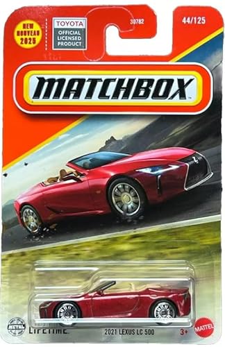 Matchbox Lexus LC 500 Diecast Auto, Modell 2021, Maßstab 1:64, Rot, 44/125 von Mattel