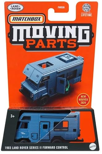 Matchbox Moving Parts, 1965 Land Rover Series II Forward Control, Blau, Maßstab 1:64, Druckguss von Mattel