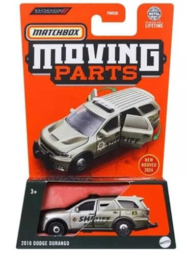 Matchbox Moving Parts 2018 Dodge Durango, Druckguss, Maßstab 1:64, Hellbraun von Mattel