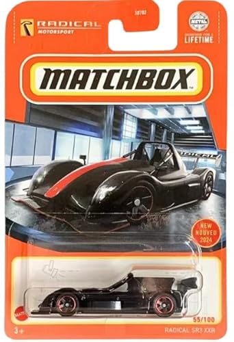 Matchbox Radical SR3 XXR, schwarz, 55/100, Druckguss-Auto im Maßstab 1:64 von Mattel