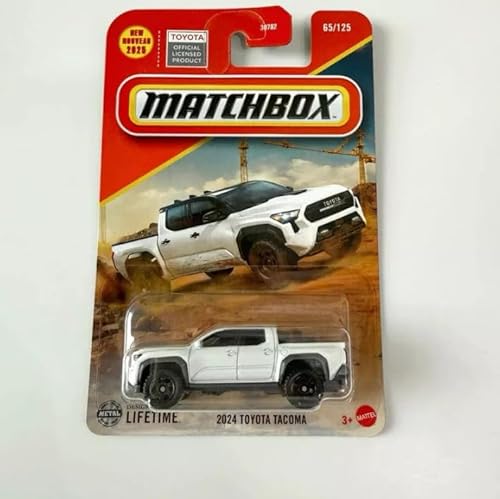 Matchbox Toyota Tacoma 2024 Diecast Auto, Weiß, Maßstab 1:64, 65/125 von Mattel