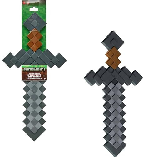 Mattel Minecraft Kampfspielzeug-Zubehörkollektion im pixeligen Design für Rollenspiele (verschiedene Styles), JCV19 von Mattel