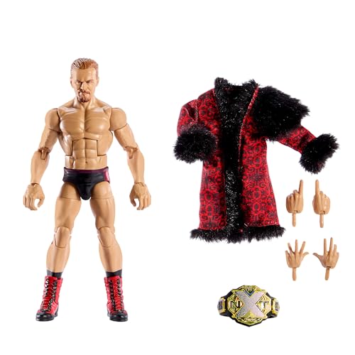 Mattel WWE Elite Actionfigur und Zubehör, Serie #114, ca. 15 cm große Sammelfigur Ilja Dragunov mit 25 Bewegungspunkten und austauschbaren Händen, JCH96 von Mattel