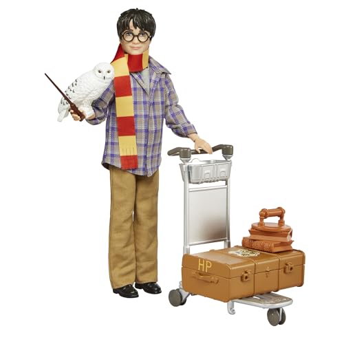 Harry Potter GXW31 - Harry Potter am Gleis 9 44289 Puppe zum Sammeln mit Hedwig und Zubehörteilen, Spielzeug ab 6 Jahren, Mehrfarbig von Mattel