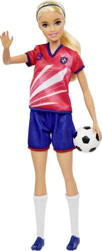 Mattel Barbie Fußballspielerin-Puppe, blond, Trikot mit der Nummer 9 HCN17 von Mattel