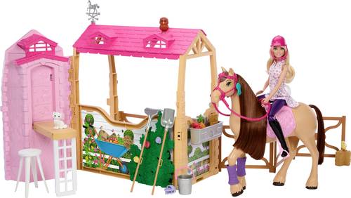 Mattel Barbie Stall mit Puppe und Pferd HXJ44 von Mattel