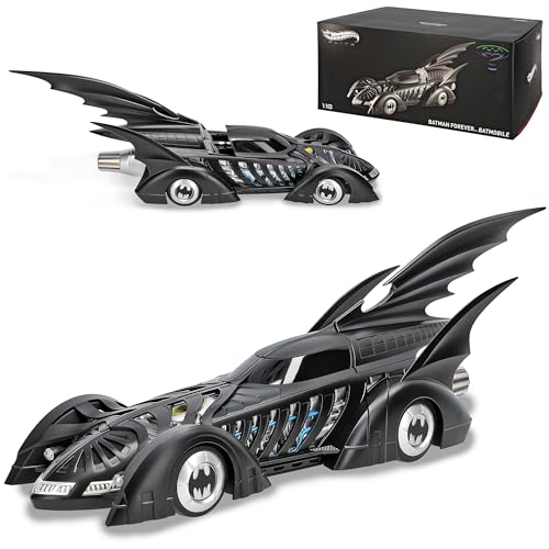 Mattel Batmobile Film Batman Forever 1995 1/18 Elite Modell Auto mit individiuellem Wunschkennzeichen von Mattel