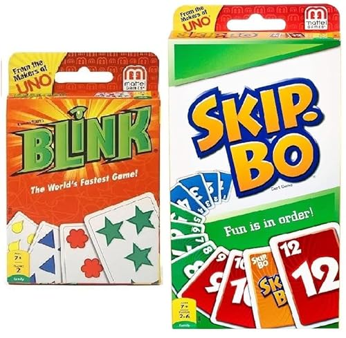 Mattel Blink and Skip-bo Kartenspiel Combo 2er Pack von Mattel