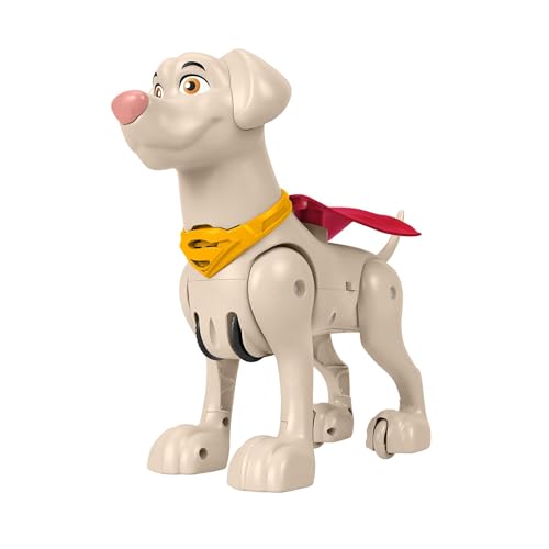 DC Comics DC Super Pets HJF35 - Superspeed-Flug Krypto, 35,5 cm große Transformationsfigur zum Aufziehen mit Geräuschen und automatischen Bewegungen, für Kinder ab 3 Jahren von DC Comics