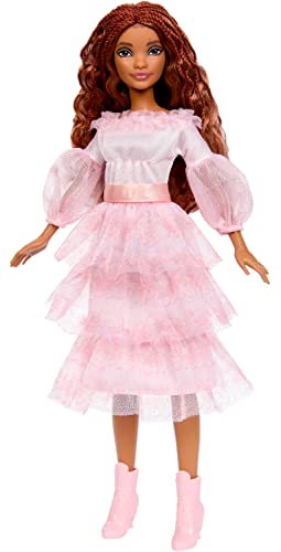 Mattel DISNEY Arielle, die Meerjungfrau - Festliche Arielle-Puppe mit pinkfarbenem Kleid und roten Haaren, beweglich mit 5 Gelenken und Frisierspaß, für Kinder ab 3 Jahren, HPD90 von Mattel