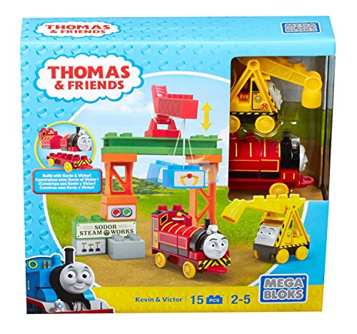 Mattel DLC17 - Mega Bloks - Thomas und seine Freunde - 15-teiliges Konstruktionsspielzeug mit Thomas & Bertie [UK Import] von Mattel