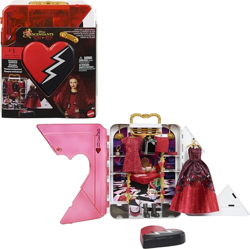 Mattel Disney Descendants 4: The Rise of Red, Schrank-Spielset mit exklusiver Kleidung & Zubehör, Red's Rise & Rebel Toy Closet von Mattel