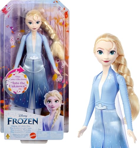 Mattel Disney Frozen Elsa singende Modepuppe, singendes Abenteuer in charakteristischer Kleidung, singt "Into the Unknown" aus Disney Frozen 2 Movie Mattel Disney Frozen Elsa singende Modepuppe, singendes Abenteuer in charakteristischer Kleidung, singt "Into the Unknown" aus Disney Frozen 2 Movie von Mattel