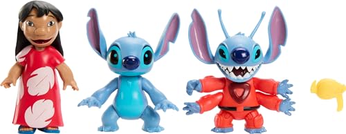 Mattel Disney Lilo und Stitch Findet Ohana Storytellers 3 Stück Figuren Experiment 626 Lilo und Stitch Posable Movie Toys von Mattel