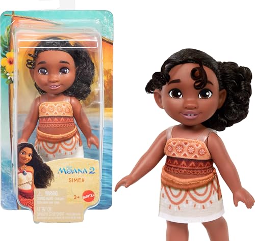 Mattel Disney Moana 2 Simea Modepuppe mit Fußkettchen-Zubehör, 5 beweglichen Gelenken & abnehmbarem Outfit, Spielzeug inspiriert vom Film von Mattel