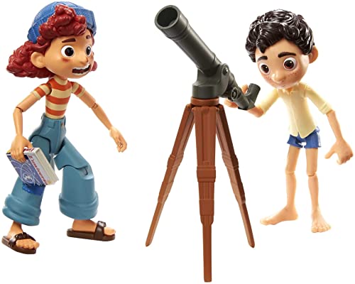 Mattel Disney und Pixar Luca Stargazers Pack mit 2 Actionfiguren und Zubehör, Set enthält Luca Paguro & Giulia 12,7 cm Sammlerstücke von Mattel