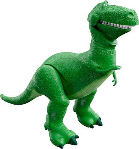 Mattel Disney und Pixar Toy Story sprechende Dinosaurier-Actionfigur mit Movng Armen, Roarin' Laughs Rex Dino Spielzeug, 27,4 cm T Rex mit 40+ Sounds & Sätzen von Mattel