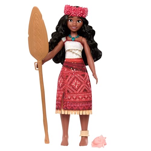 Mattel Disney Vaiana 2 singende Vaiana-Abenteuerpuppe mit charakteristischem Outfit und Accessoires, singt We‘re Back“ in vier Sprachen: Englisch, Französisch, Deutsch, Italienisch, JBT61 von Mattel