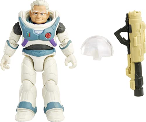 Mattel Disney und Pixar Lightyear Space Ranger Alpha Darby Steel Actionfigur, 14 Gelenkpunkte & Zubehör, 12,7 cm Maßstab von Mattel