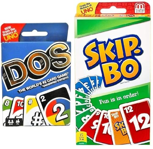 Mattel Dos and Skip-bo Kartenspiel Combo 2er Pack von Mattel