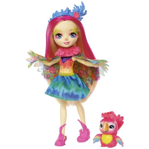 Enchantimals FJJ21 - Papageienmädchen Peeki Parrot Puppe, Spielzeug ab 4 Jahren von Mattel