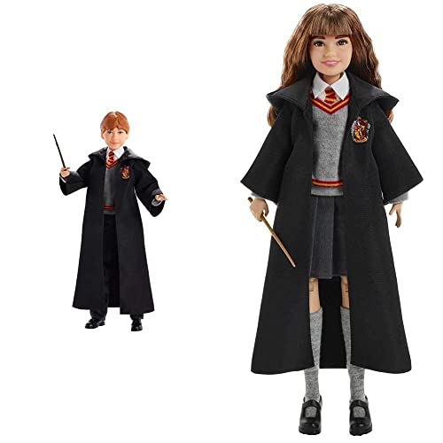 Mattel FYM51 - Harry Potter Hermine Granger Puppe & FYM52 - Harry Potter Ron Weasley Puppe von Harry Potter