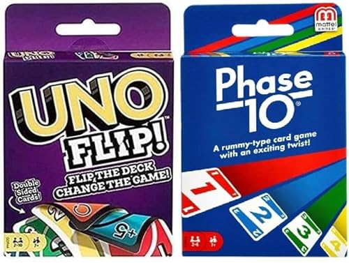 Mattel Flip and Phase 10 Kartenspiel, Combo Pack of 2 von Mattel