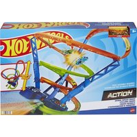 Hot Wheels - Crash Spirale Trackset, Auto-Rennbahn inkl. 1 Spielzeugauto von Mattel