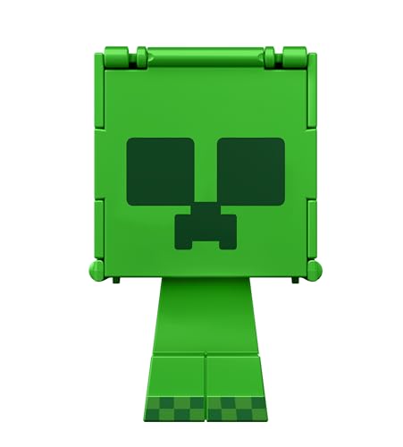 Mattel MINECRAFT Flippin' Figs Creeper + Geladener Creeper, 2-in-1 Verwandlung um in Sekundenschnelle eine andere Figur zu entdecken, maßstabsgetreu, ideal zum Spielen und Sammeln, ab 6 Jahren, HTL46 von Mattel