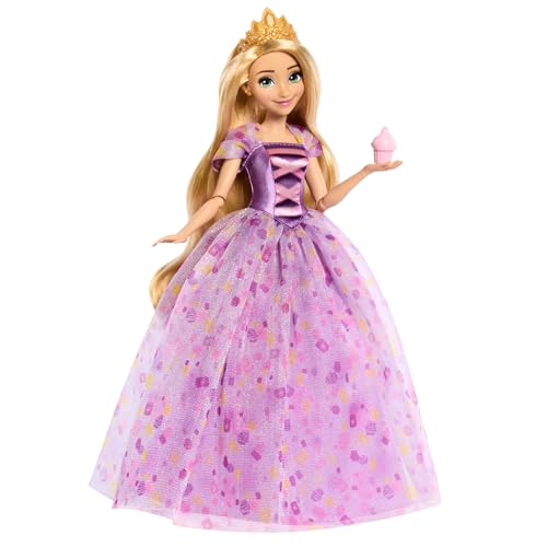 Mattel Disney Prinzessin Geburtstagsfeier Rapunzel Deluxe Modepuppe, inspiriert vom Disney-Film Rapunzel Neu verföhnt“, Geschenke für besondere Anlässe für Kinder und Sammler, HYC38 von Mattel